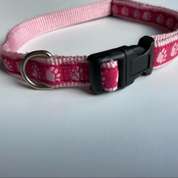 Dog Collar Pink Paws adjustable size 14” to 20” X 5/8” Guardian Gear puppy girl - Picture 11 of 13